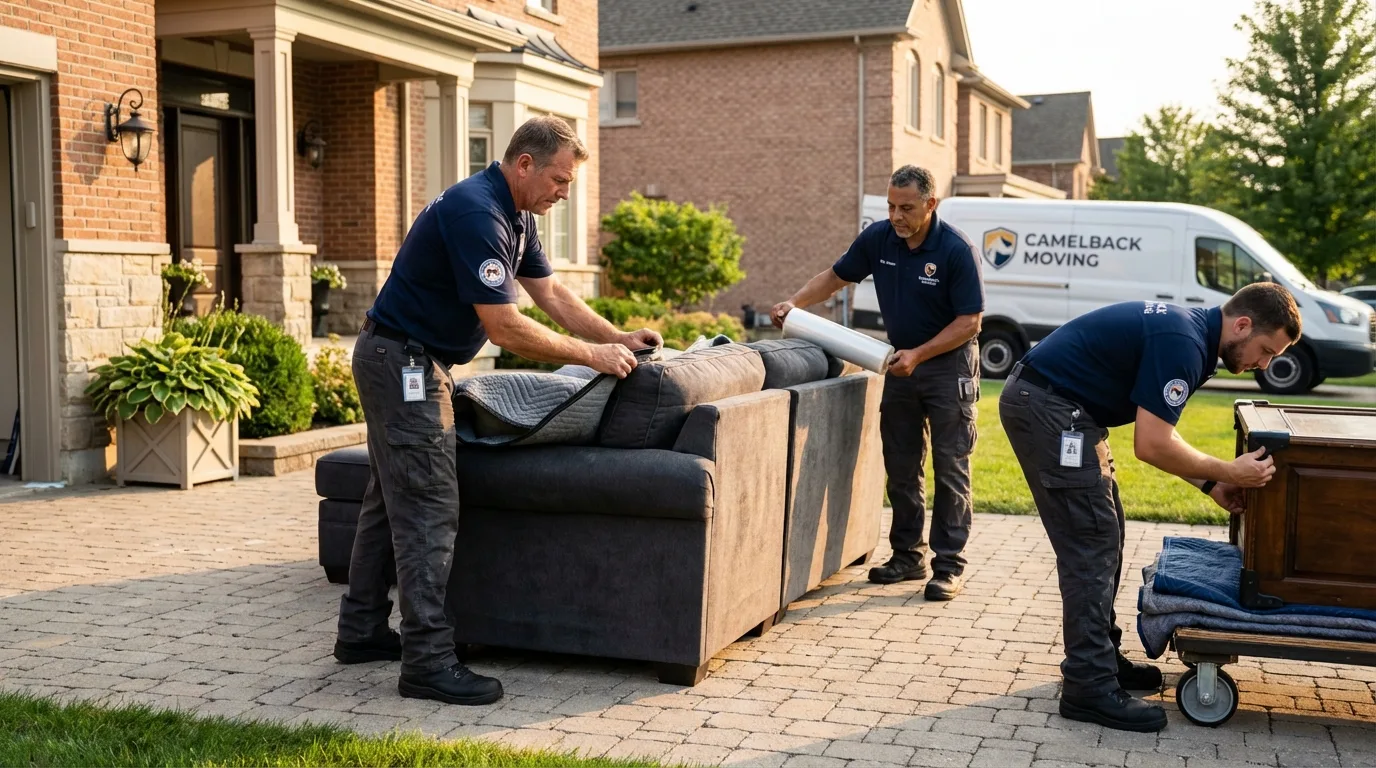 Large estate moving crew wrapping furniture in Sultan, WA