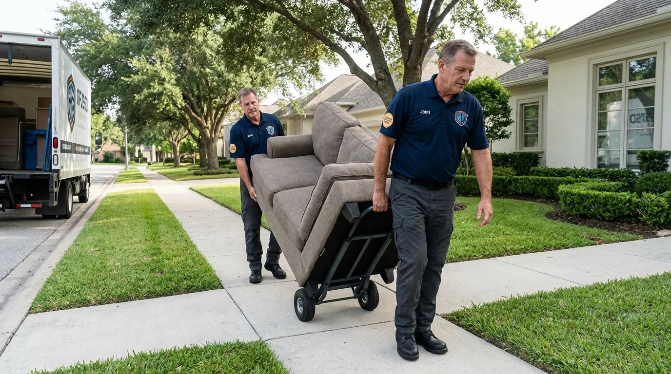 Local residential moving crew loading furniture in Sultan, WA